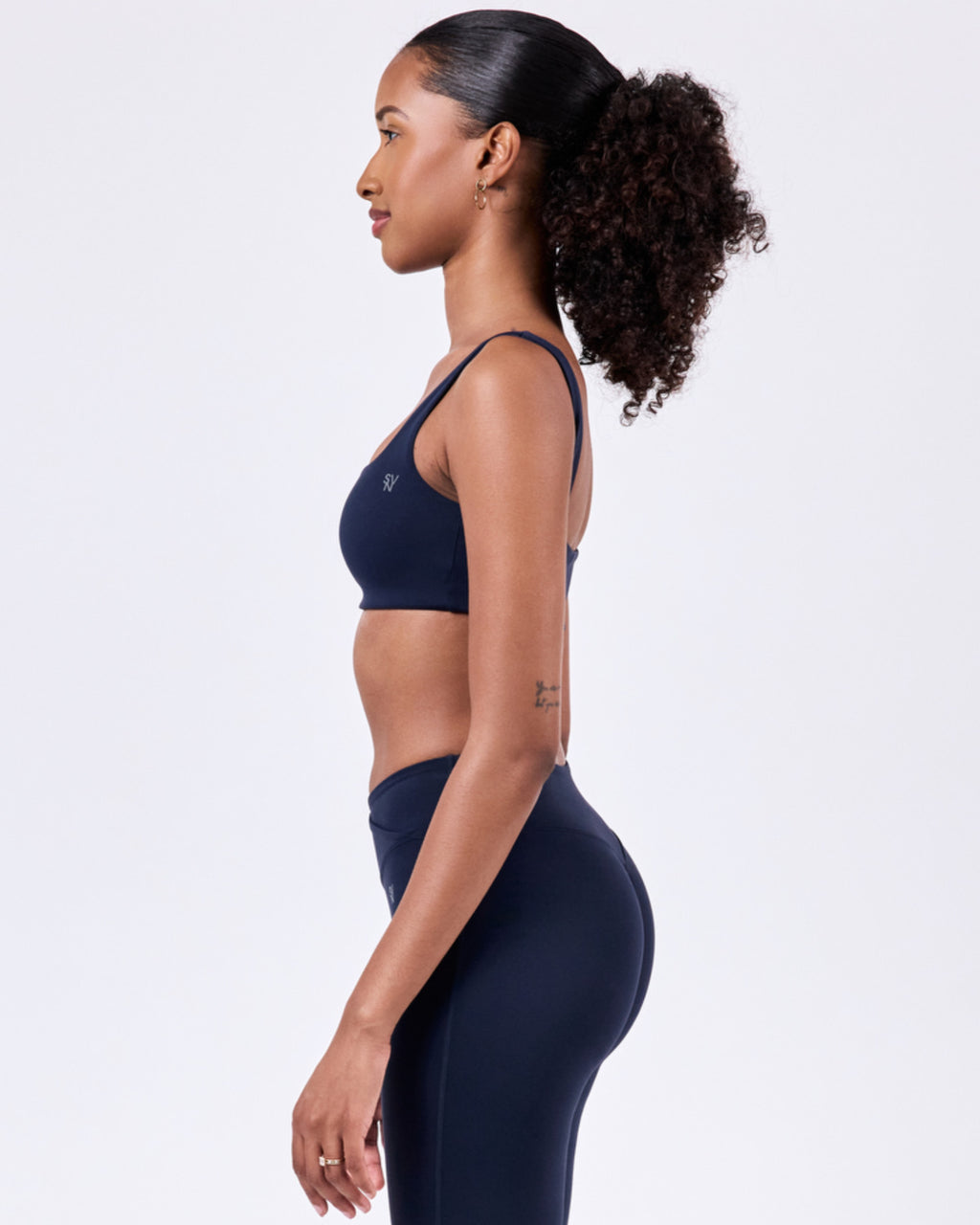 Solstice Square Neck Bra — Navy