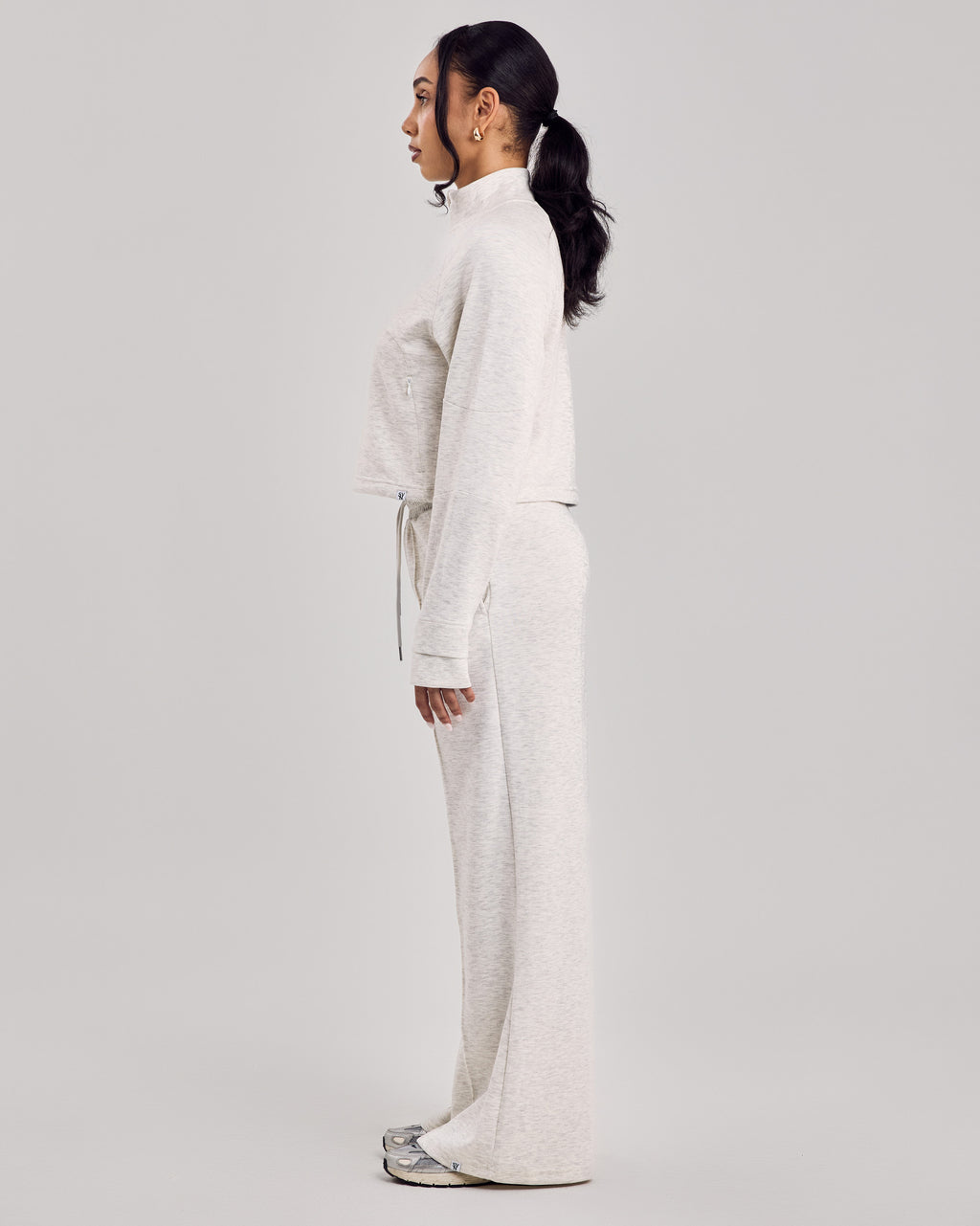 Cloud Wide Leg Jogger Pants — Just Gray