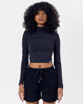 Line Long Sleeve Top — Jet Black