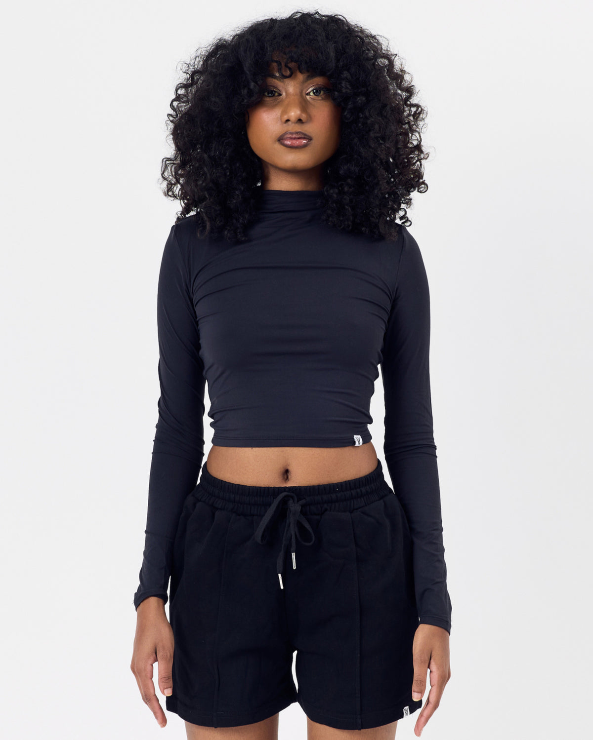 Line Long Sleeve Top — Jet Black