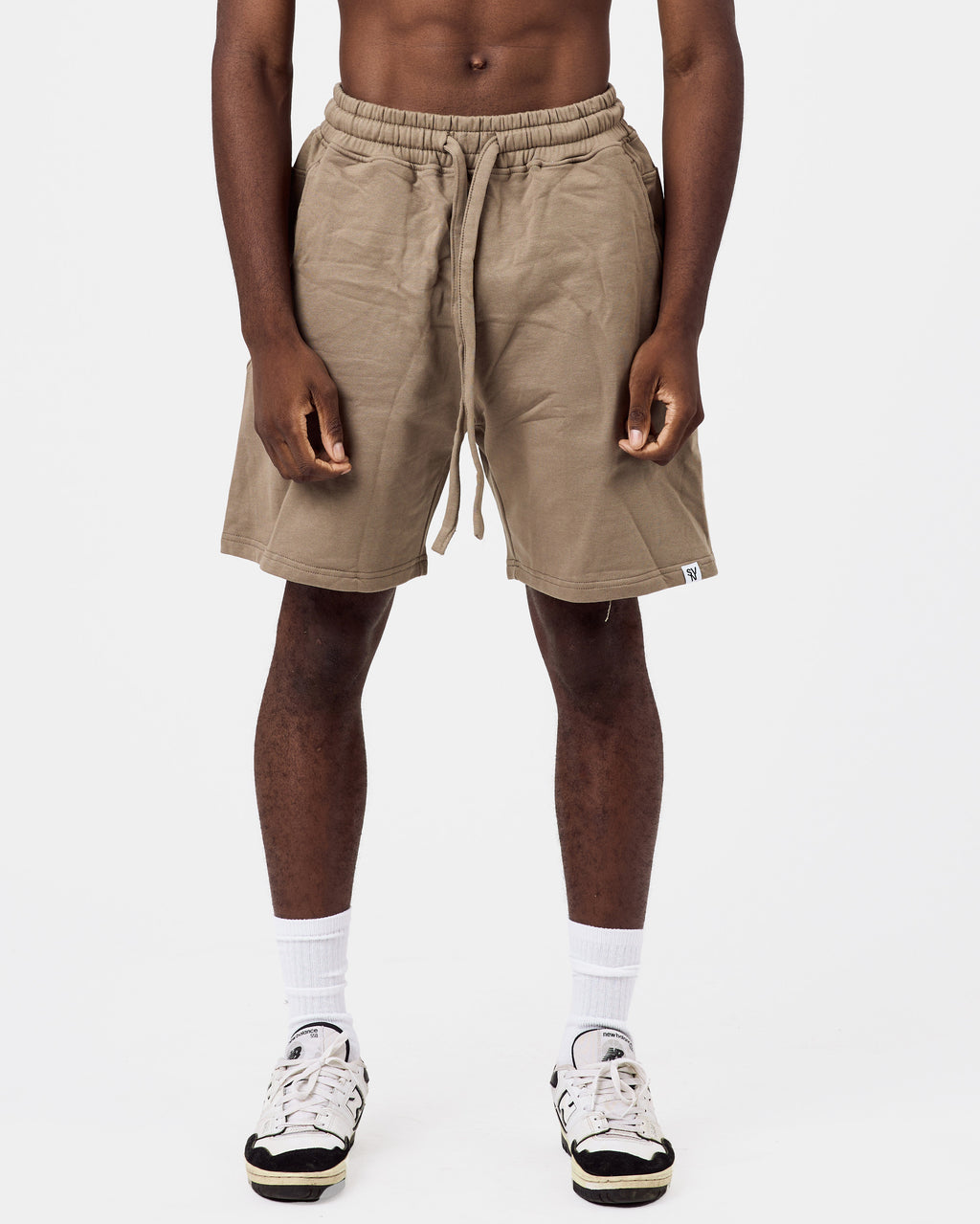 Premium Heavy Cotton Shorts — Muted Taupe