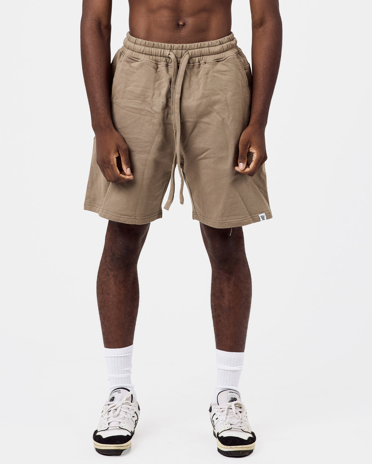 Premium Heavy Cotton Shorts — Muted Taupe