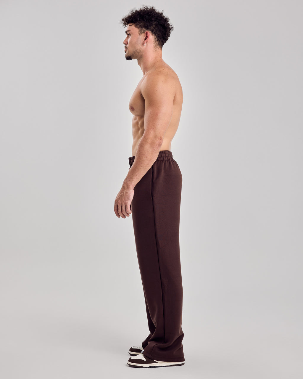 Comfort Oversized Jogger Pants — Warm Brown