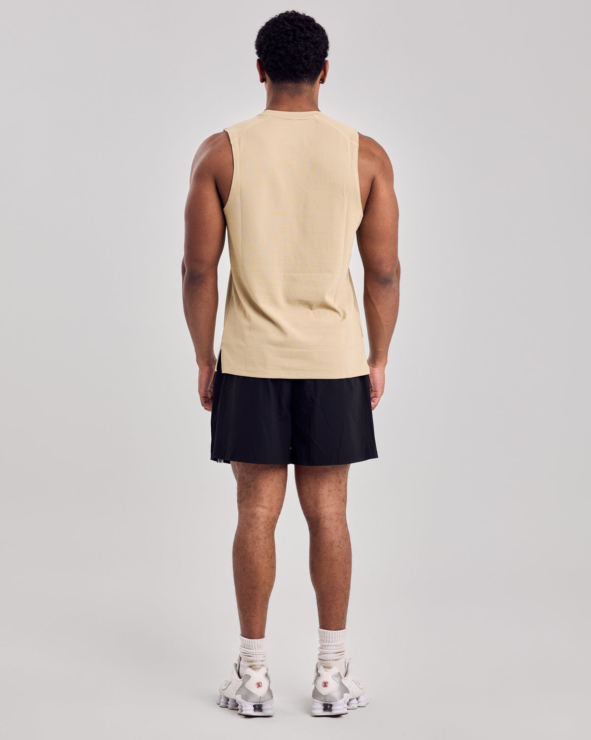 Premium Mesh Tank Top — Latte