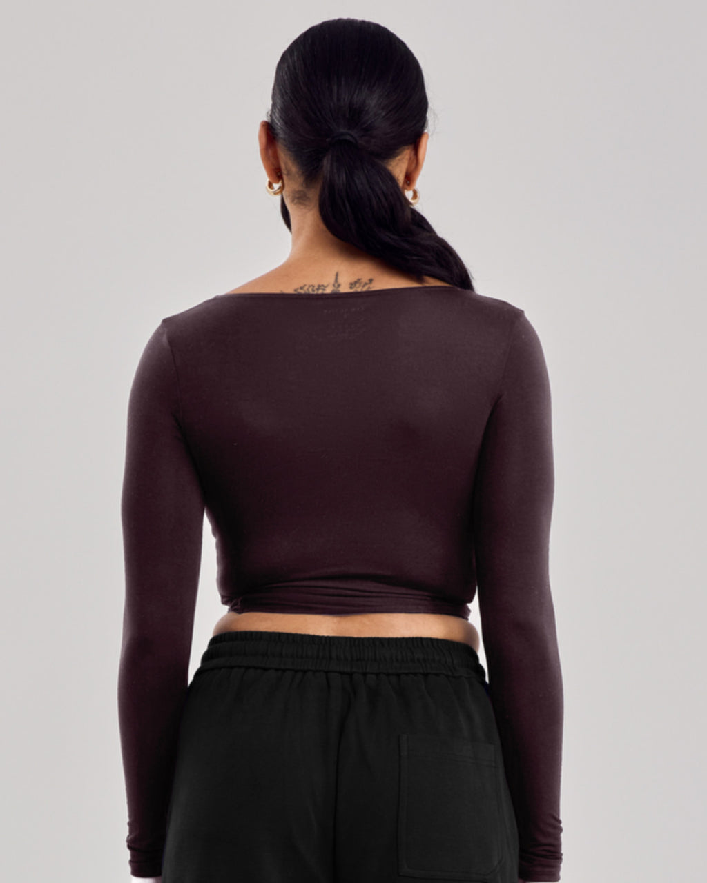 Ballet Wrap Cotton Top — Date