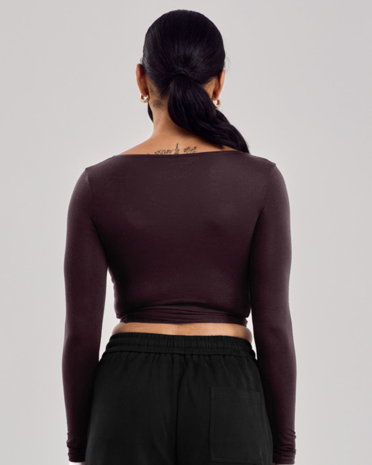 Ballet Wrap Cotton Top — Date