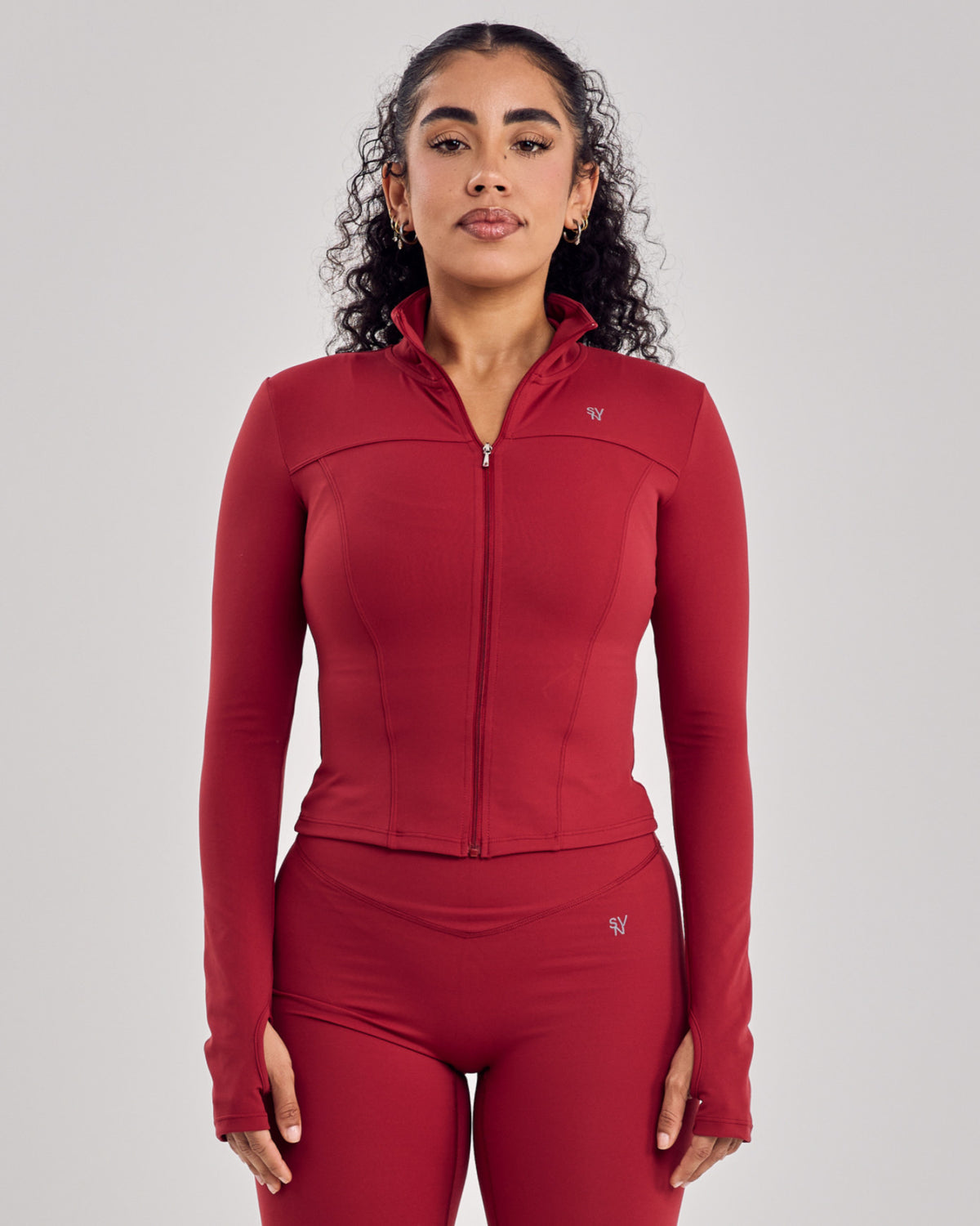 Varsity Fitted Jacket — Cherry Red