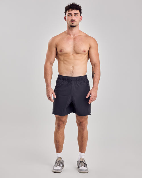 5" Stripe Shorts — Gray