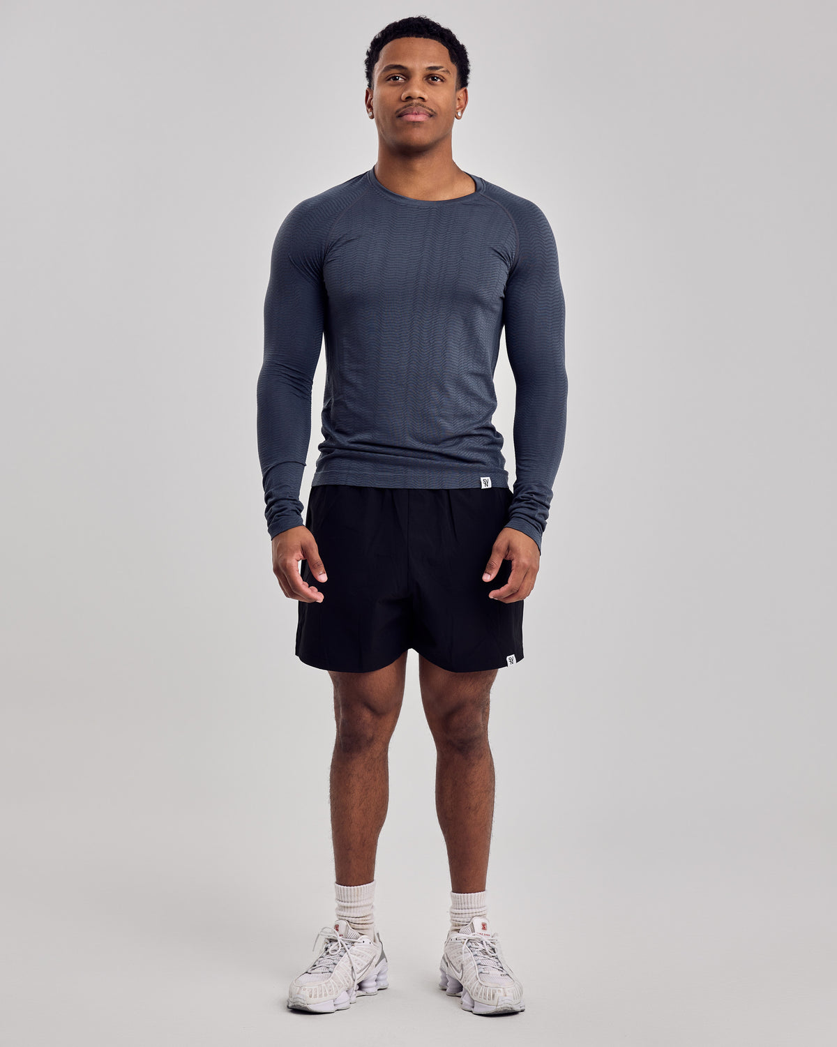 Textured Long Sleeve Jersey — Steel Gray