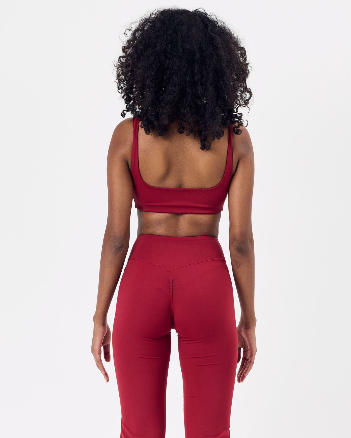 Solstice Square Neck Bra — Cherry Red