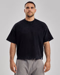 Oversized Acid Boxy T-Shirt — Washed Black