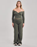 Serenity Wide Leg Pants — Sage Green