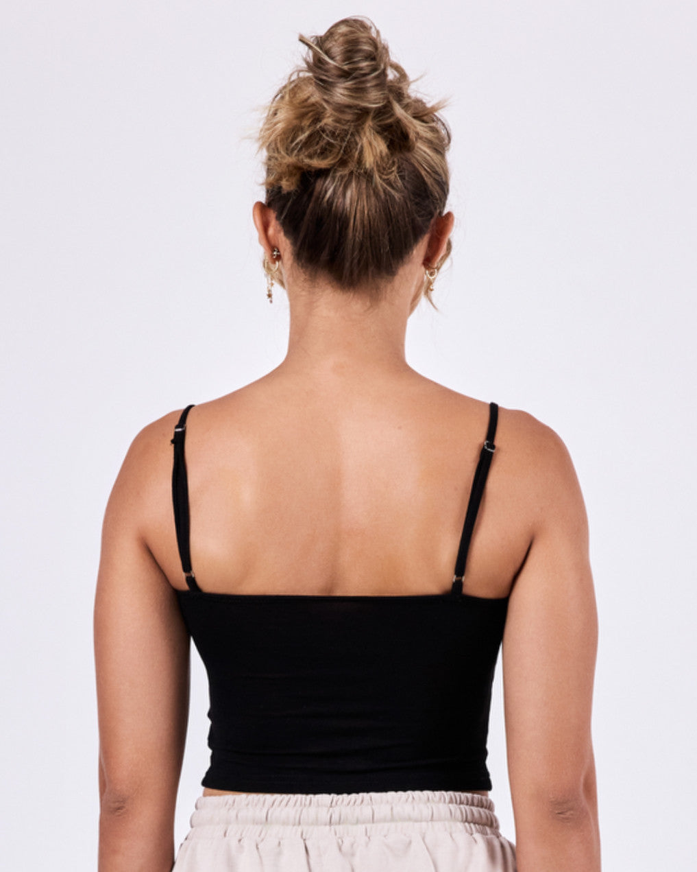 Lounge Twisted Tank Top — Jet Black