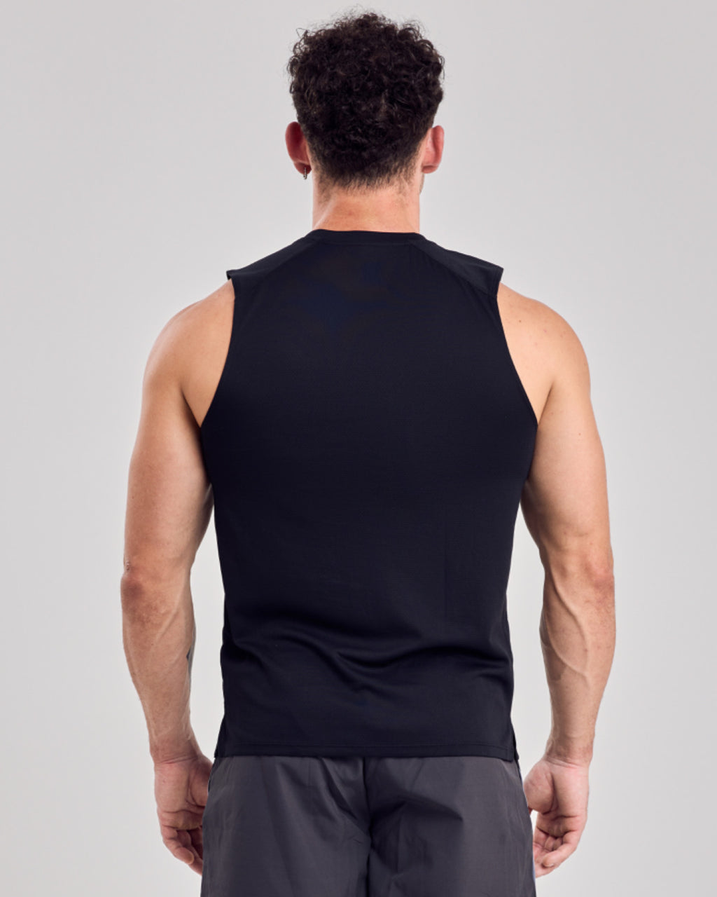 Premium Mesh Tank Top — Jet Black