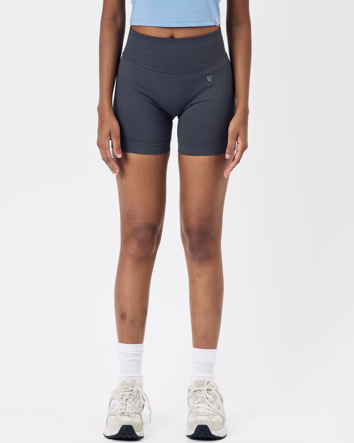 Vital Seamless Scrunch Shorts — Graphite