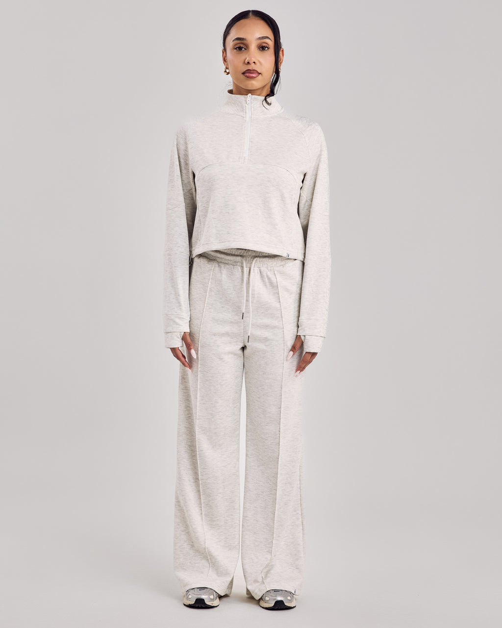 Cloud Wide Leg Jogger Pants — Just Gray