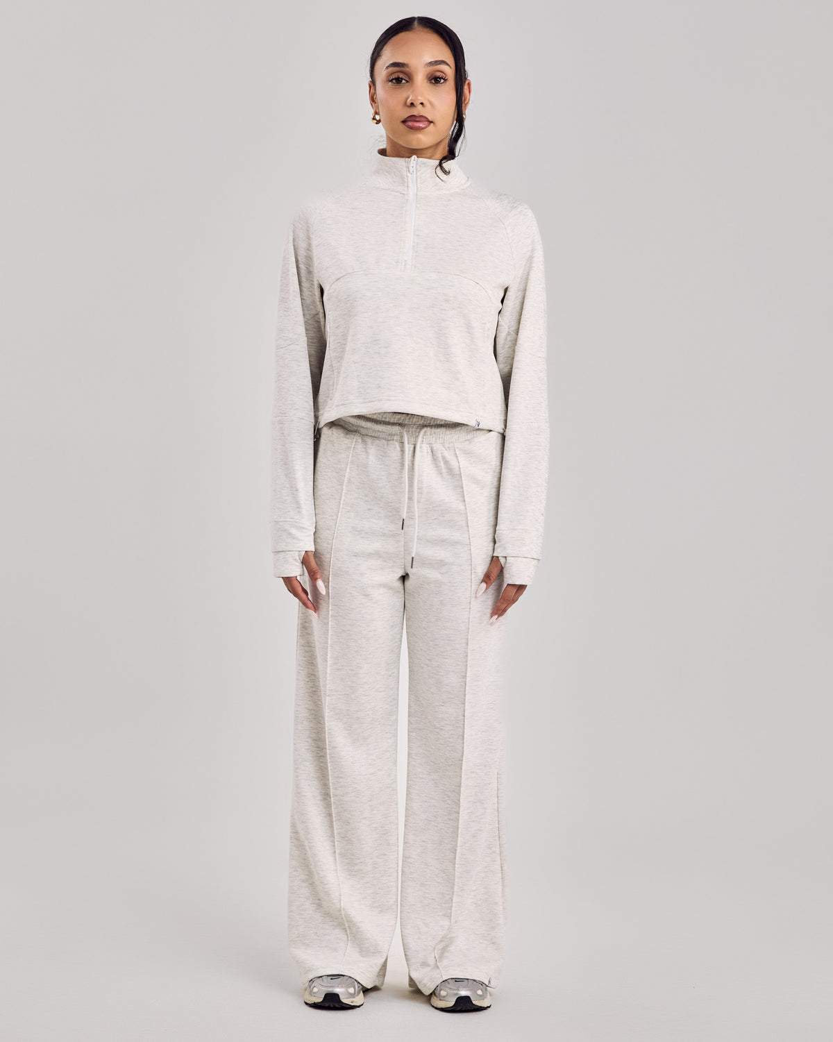 Cloud Wide Leg Jogger Pants — Just Gray