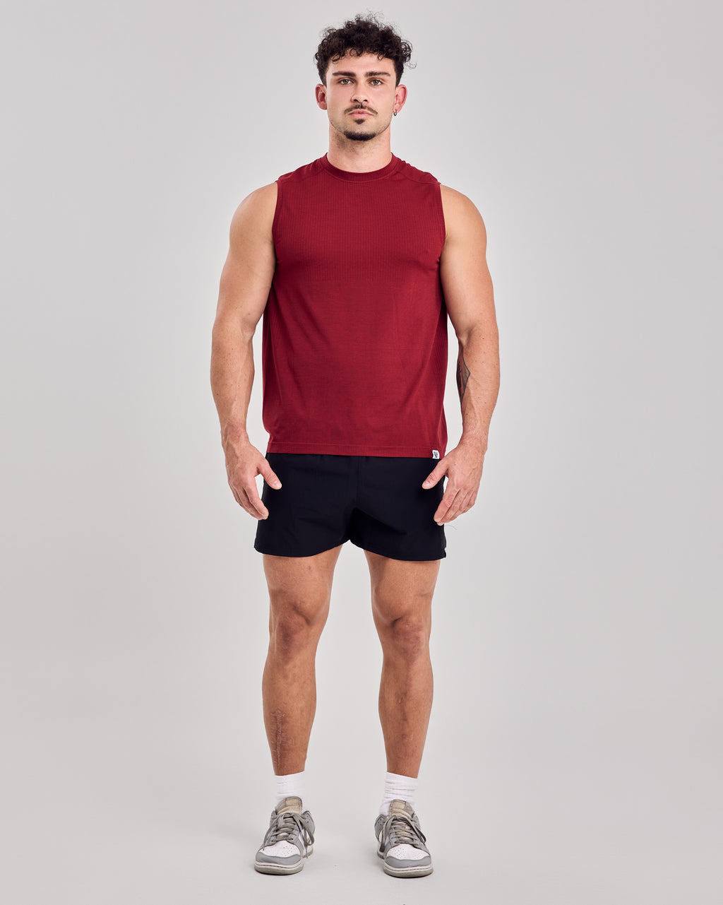 Tank Top Fitted Jersey — Cherry Red