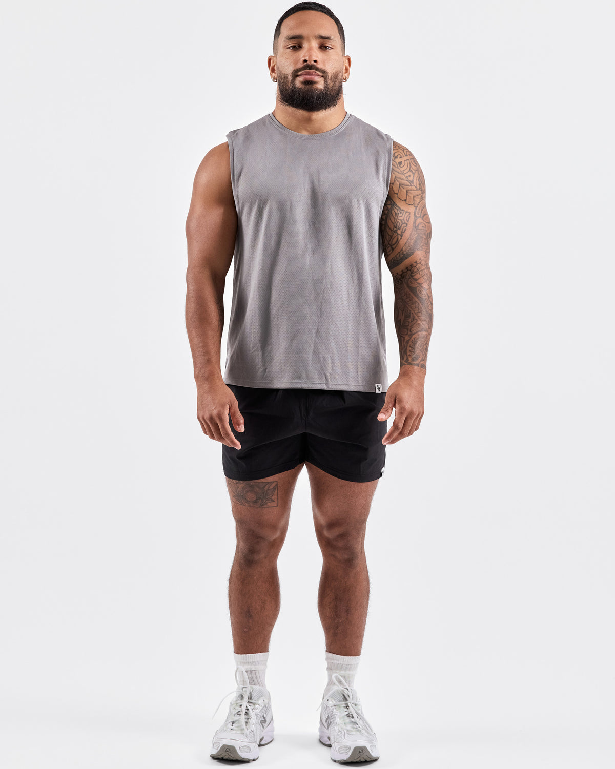 Quick Dry Mesh Tank Top — Gray