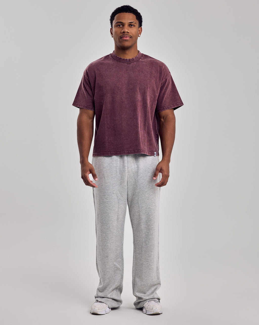 Oversized Acid Boxy T-Shirt — Washed Purple