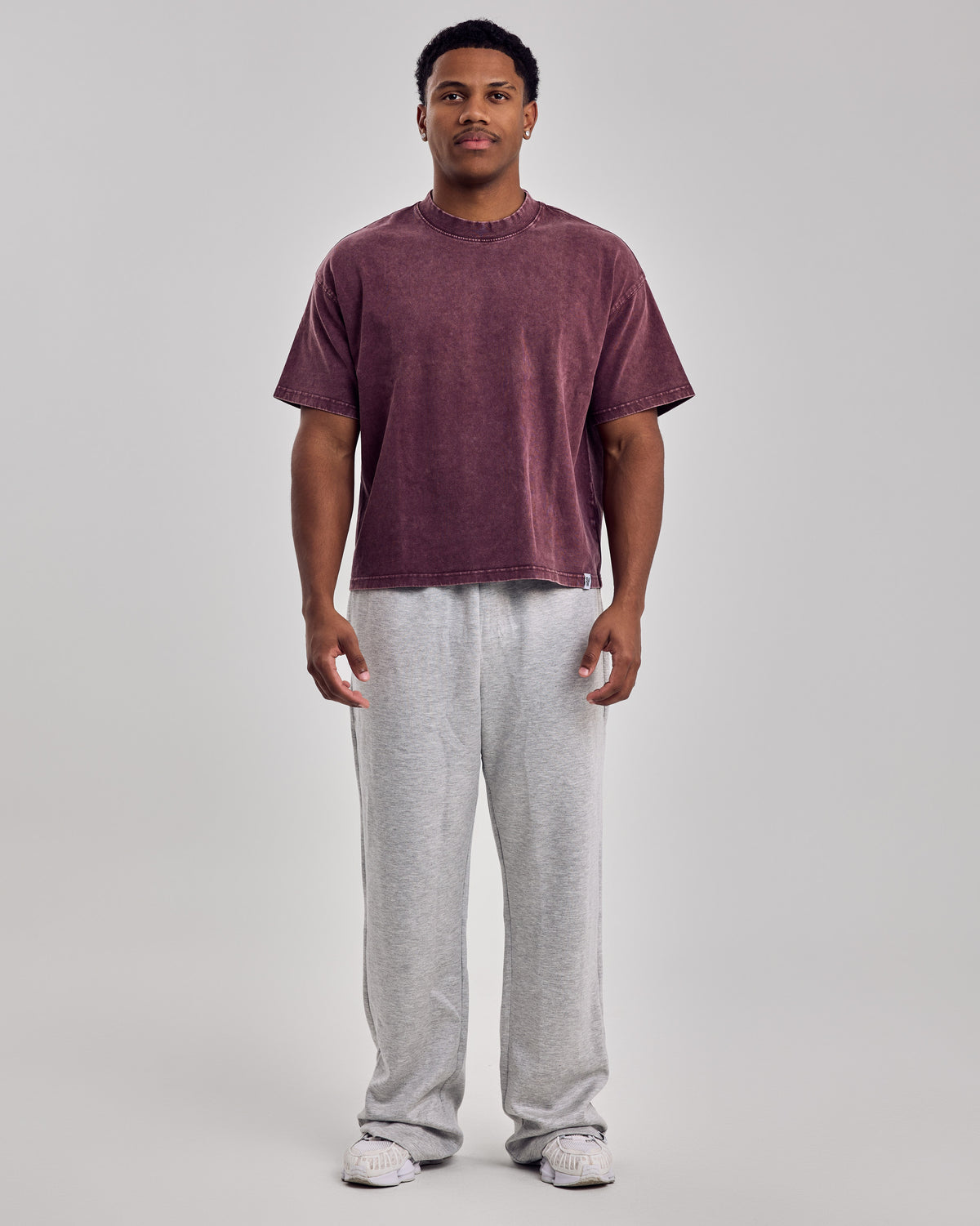 Oversized Acid Boxy T-Shirt — Washed Purple