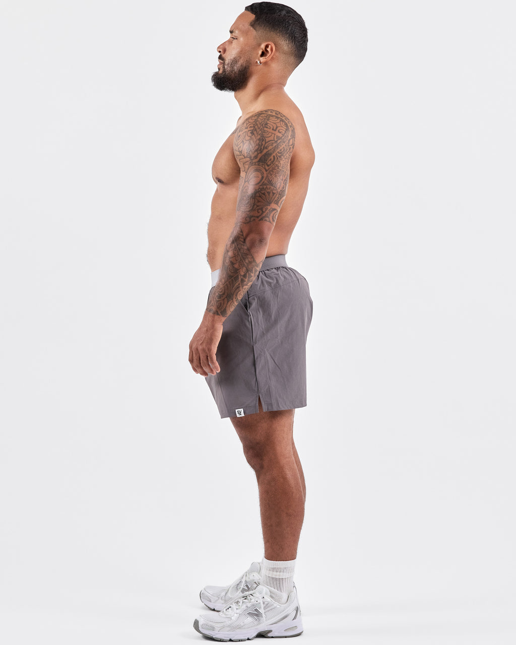 5" Laceless Shorts — Gray