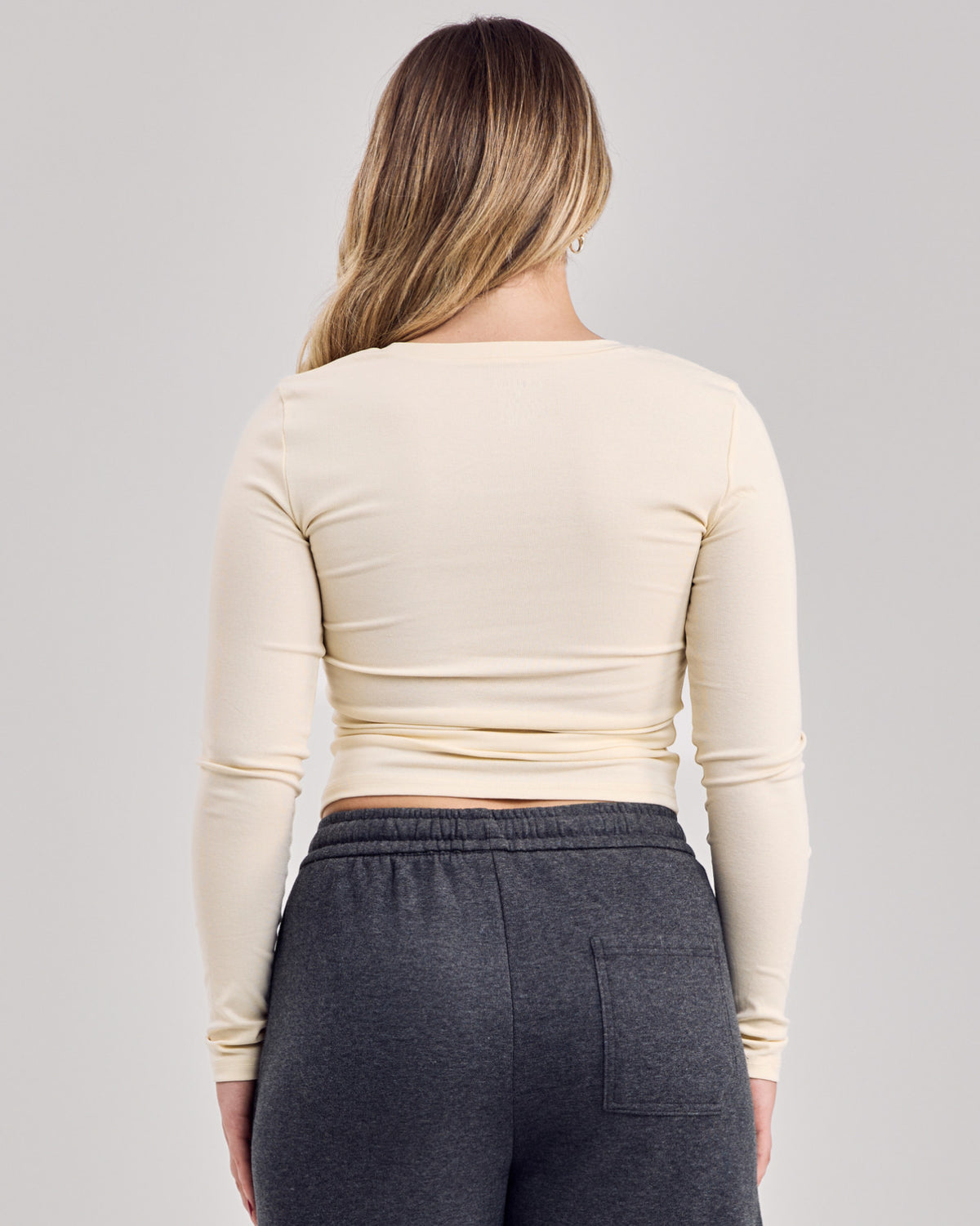 Cotton Long Sleeve Top — Butter