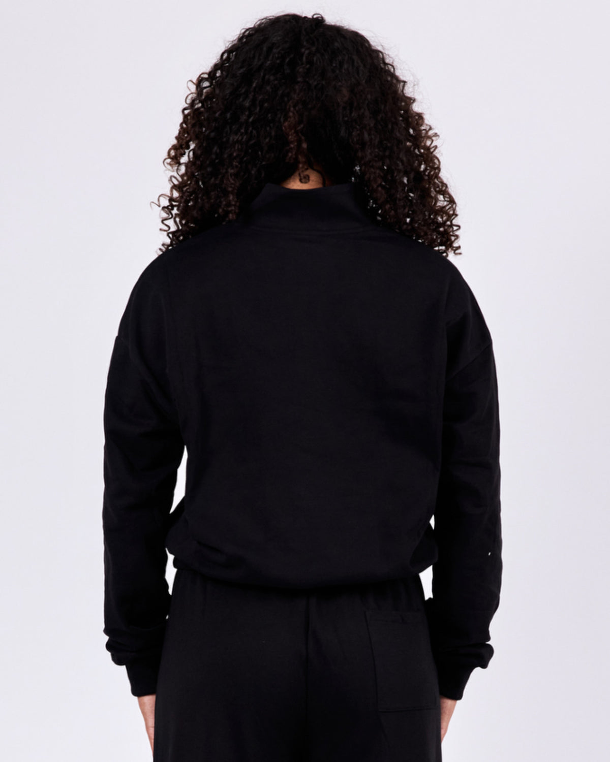 Retro Zip Sweater — Jet Black