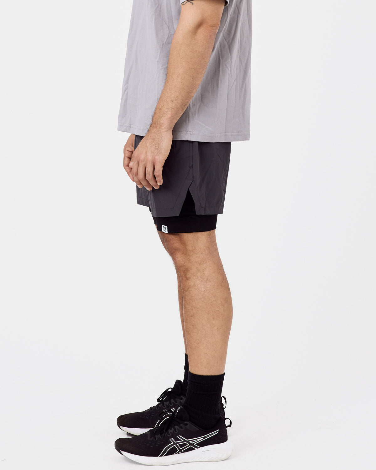 2 in 1 5" Liner Shorts — Iron