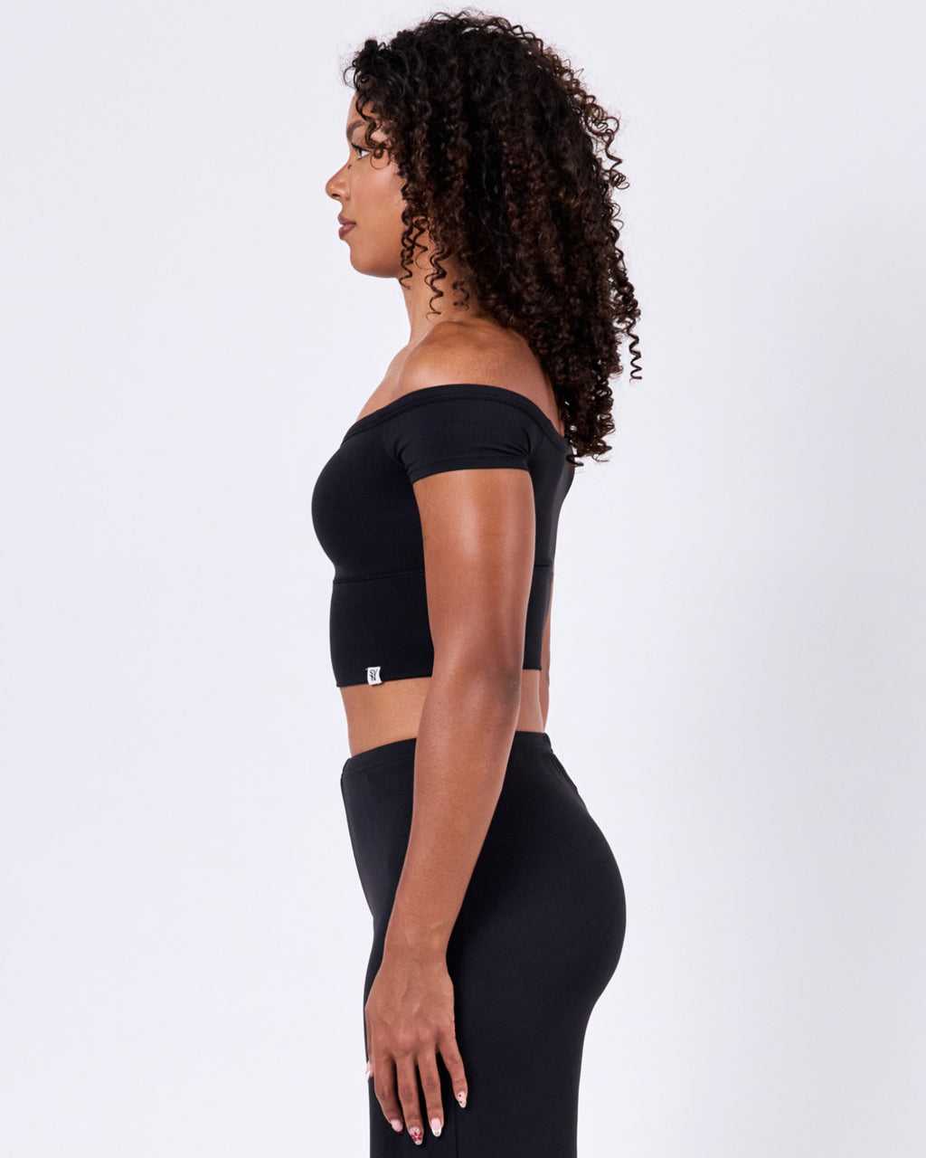 Ivy Cropped Top — Jet Black