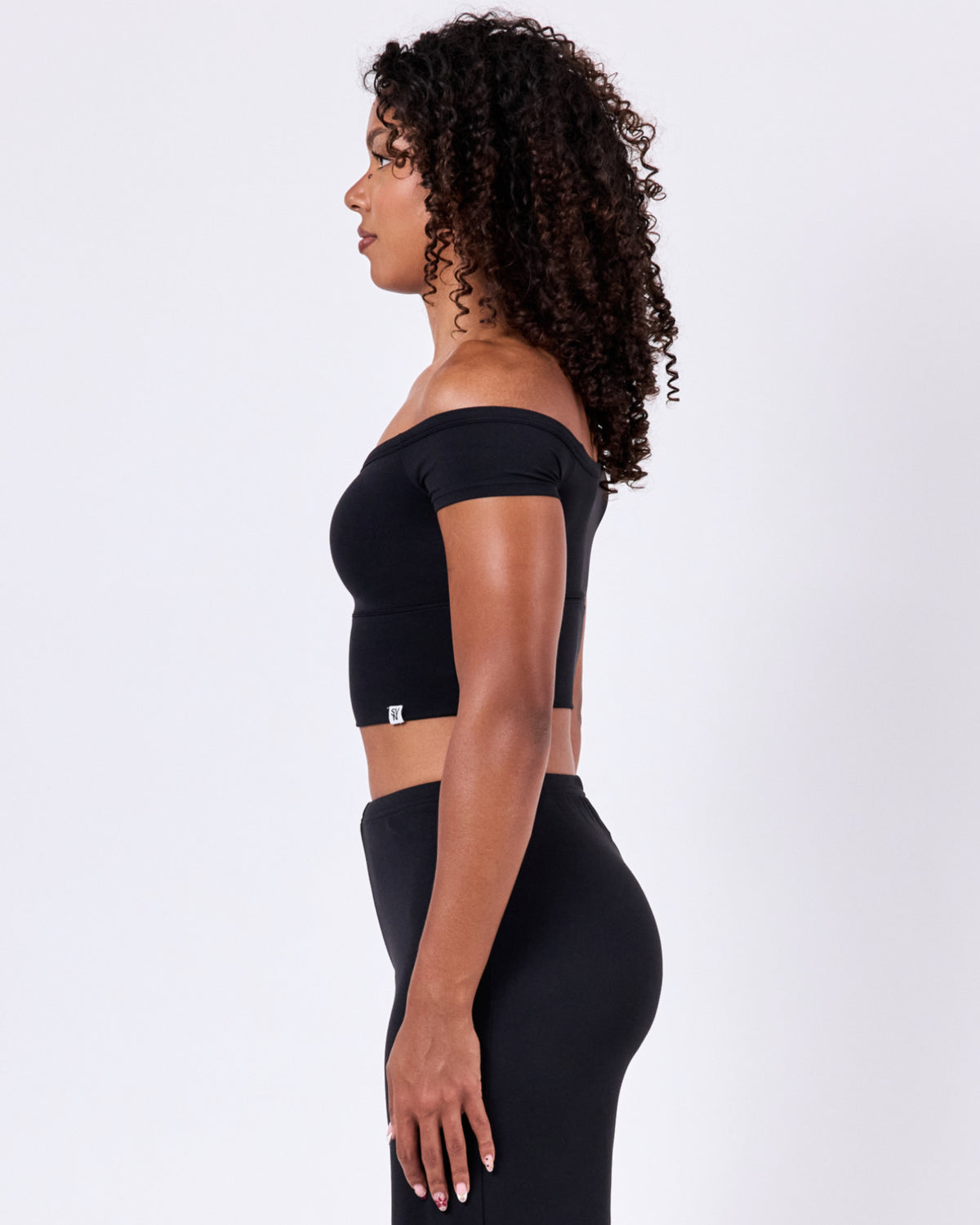 Ivy Cropped Top — Jet Black