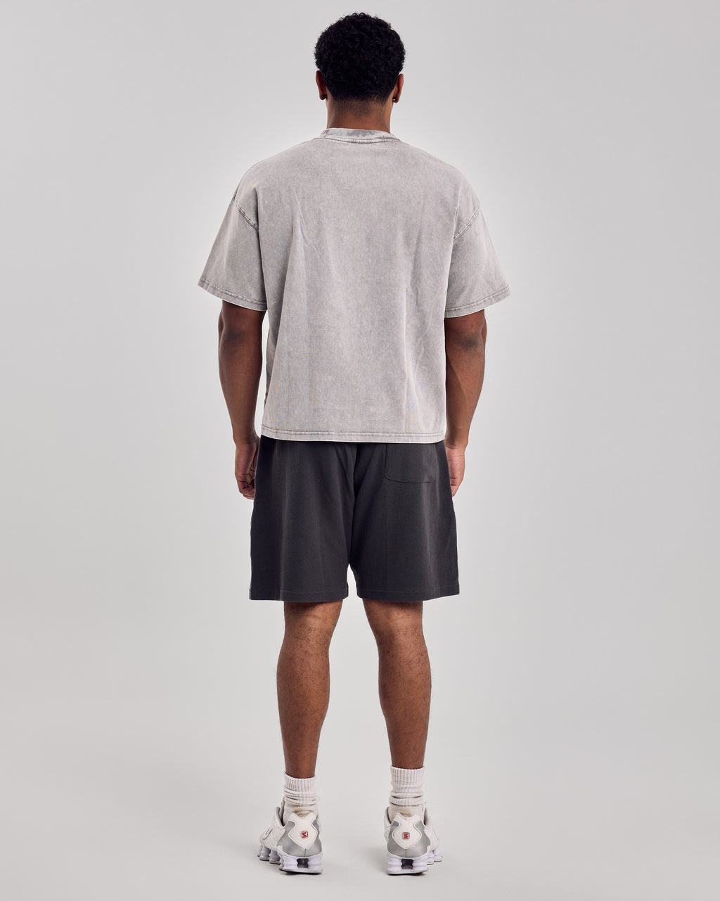 Oversized Acid Boxy T-Shirt — Washed Gray