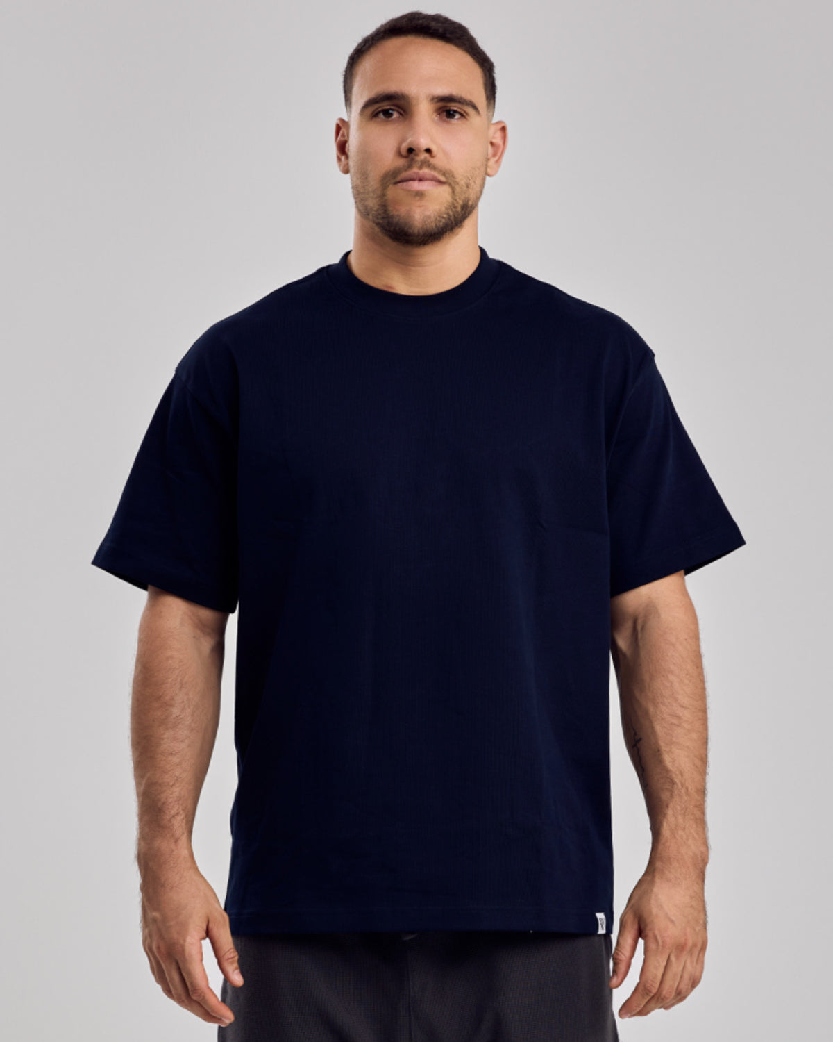 305 Oversized Cotton T-Shirt — Navy Blue