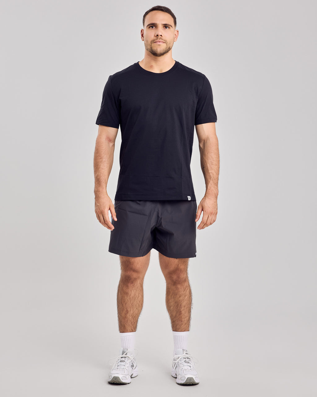 Structured Fitted T-Shirt — Jet Black