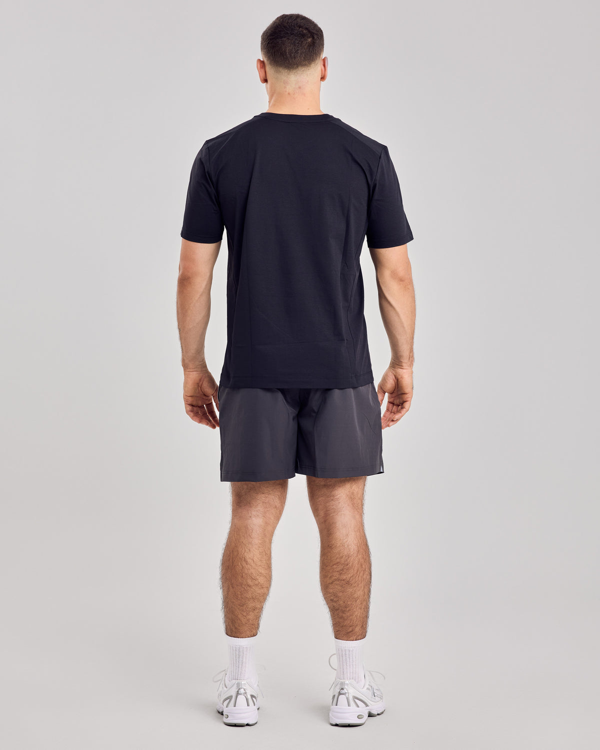 Structured Fitted T-Shirt — Jet Black