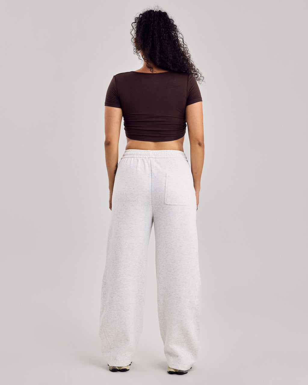Cotton Wrap Short Sleeve Top — Naked Brown