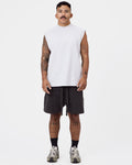 Oversized Alpha Tank Top — Muted Gray
