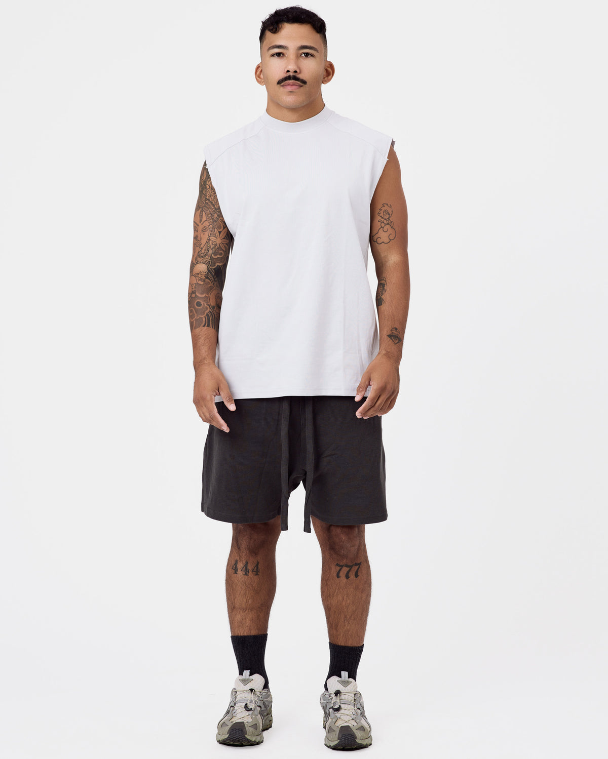 Oversized Alpha Tank Top — Muted Gray