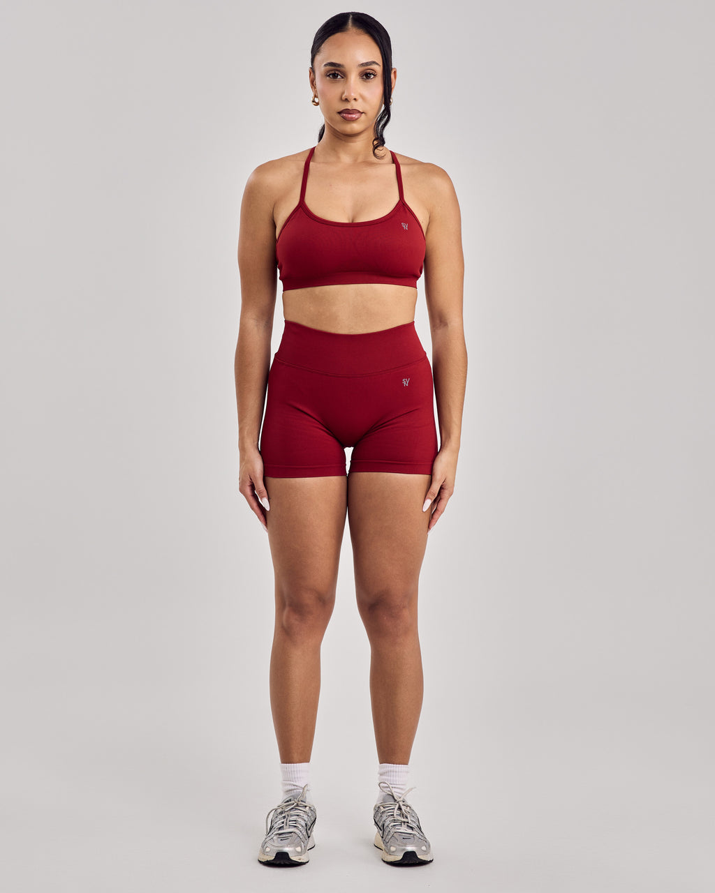 Enhance Seamless V Back Shorts — Cherry Red