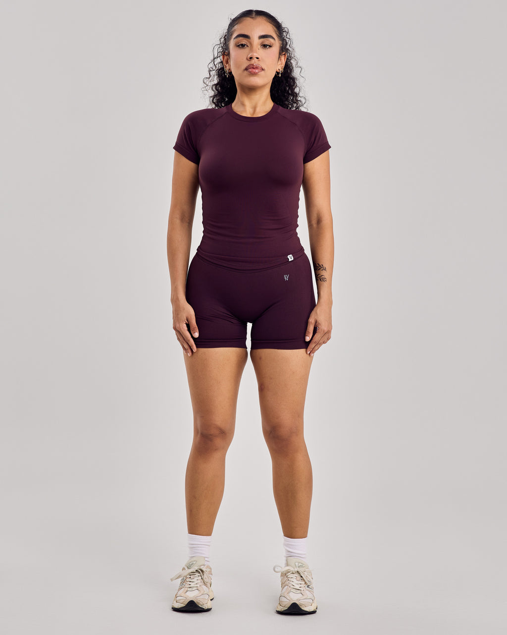 Vital Seamless Scrunch Shorts — Dark Berry