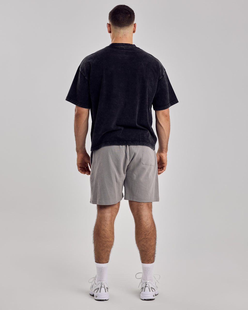 Oversized Acid Boxy T-Shirt — Washed Black