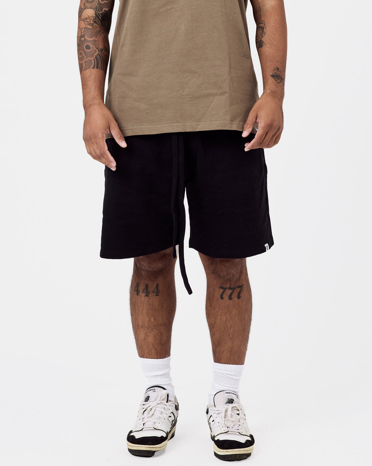 Premium Heavy Cotton Shorts — Jet Black
