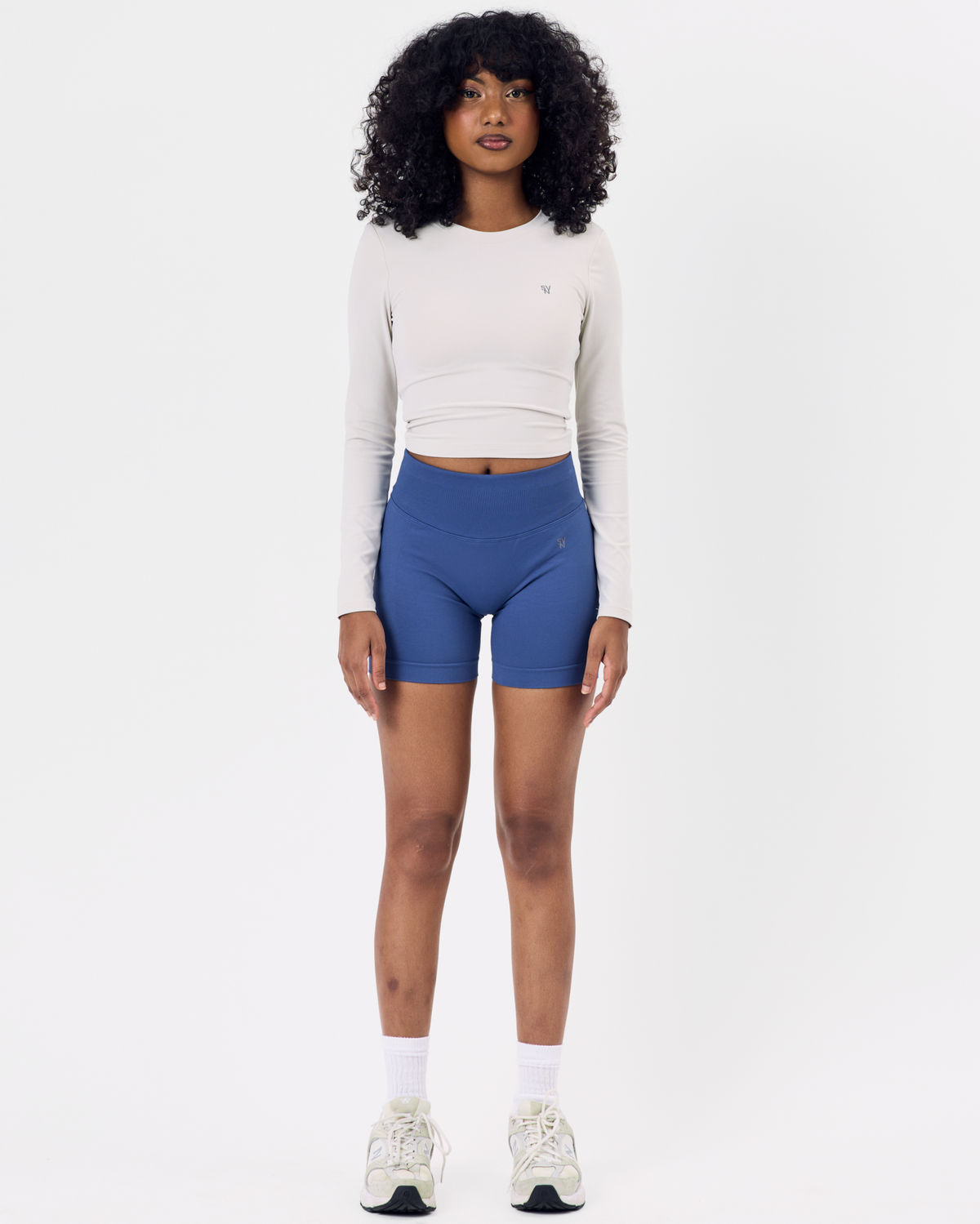 Vital Seamless Scrunch Shorts — Faded Blue