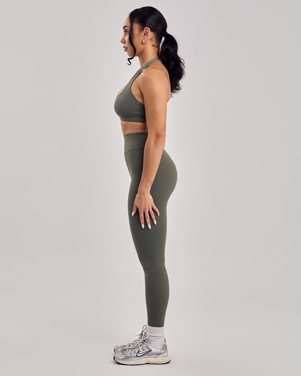 Serenity Halter Bra — Sage Green