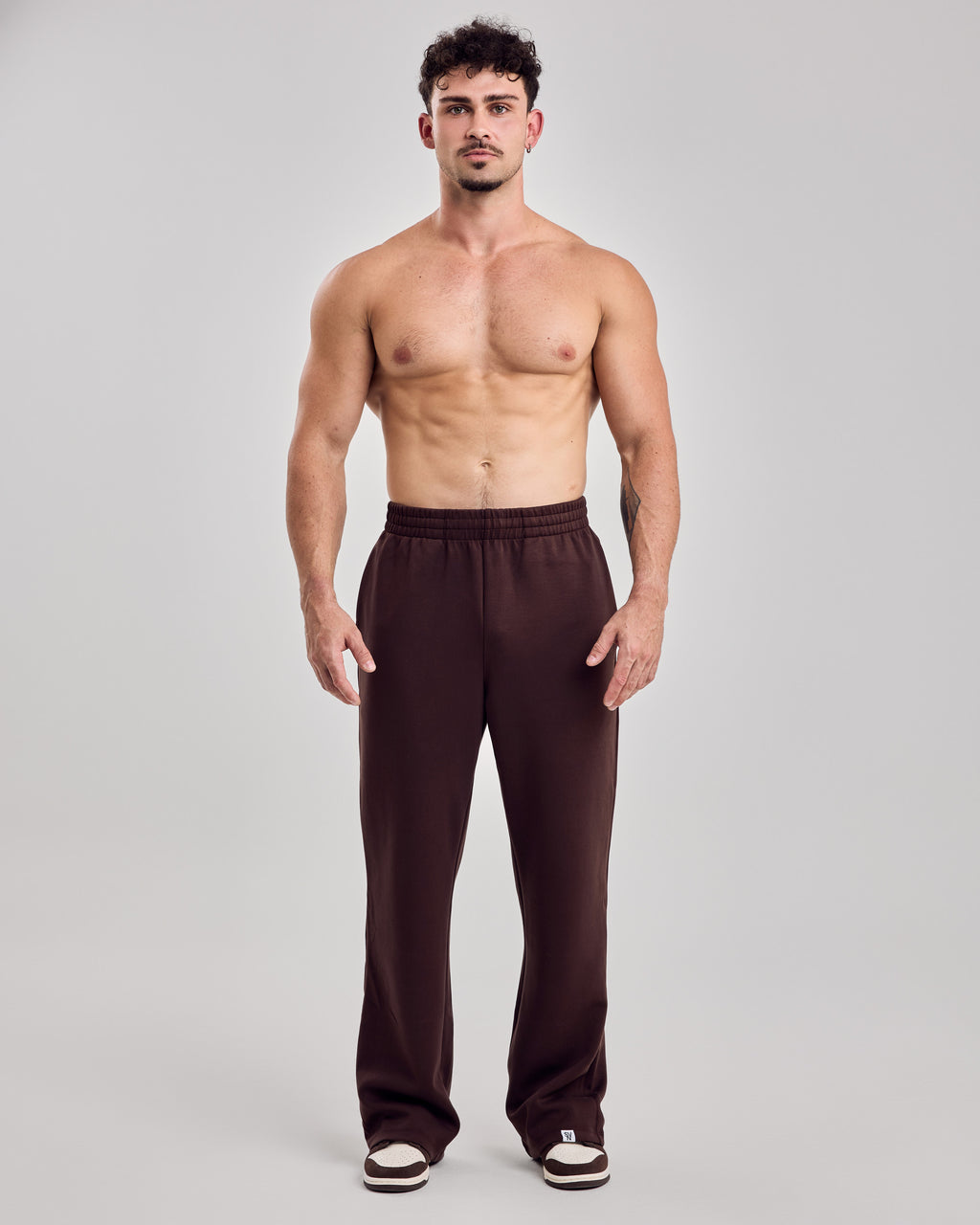 Comfort Oversized Jogger Pants — Warm Brown