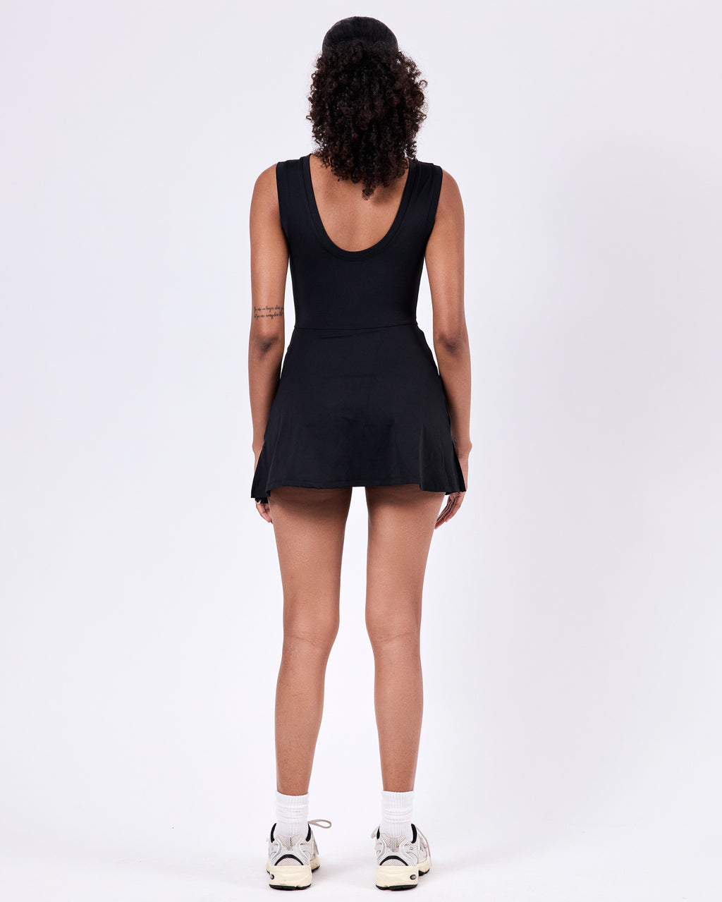 Tie Front Skort Dress — Jet Black