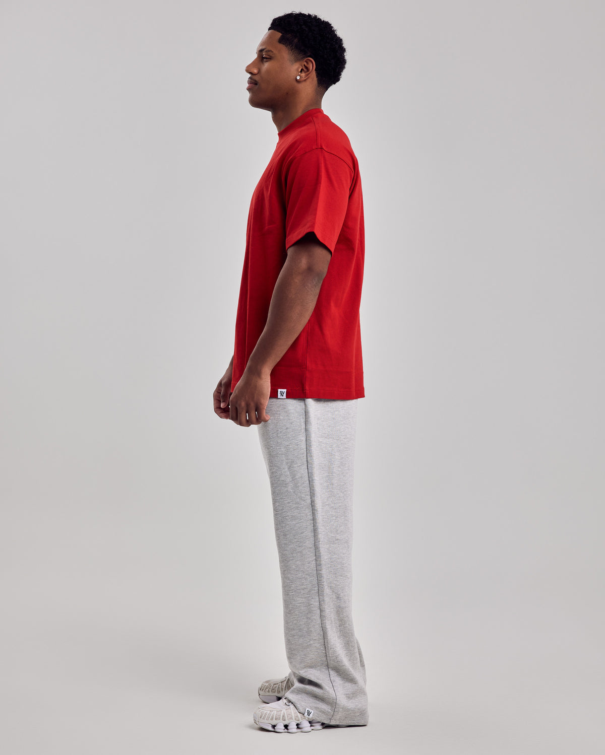 305 Oversized Cotton T-Shirt — China Red