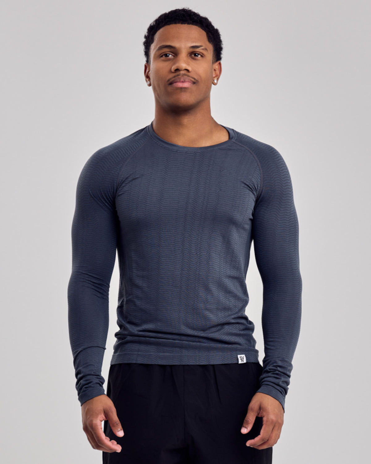 Textured Long Sleeve Jersey — Steel Gray
