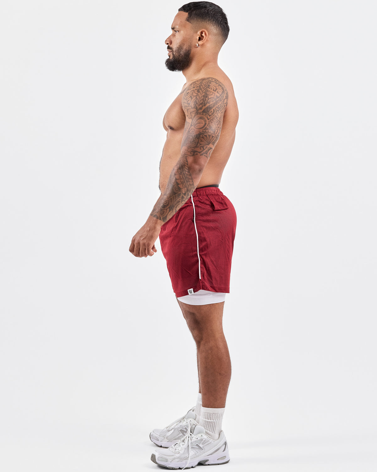 1994 Mesh Shorts — Dark Red