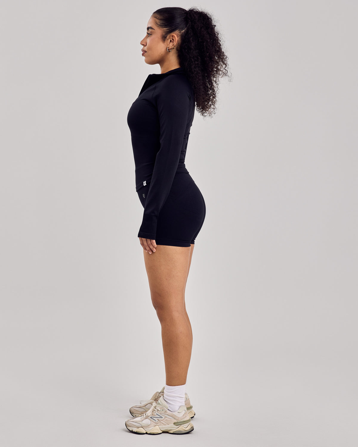 Fitted Seamless Jacket — Jet Black